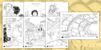 'Secrets the Sea Held' KS2 Colouring Pages